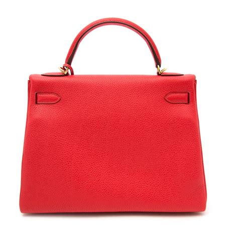 Hermès Kelly 32 Clémence Rouge Tomate 